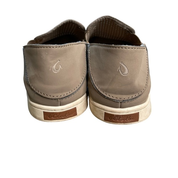 OLUKAI PEHUEA Clay Grey Slip-on Sneakers Sz US 8 EU 38 Lightweight Non-marking - Picture 7 of 9